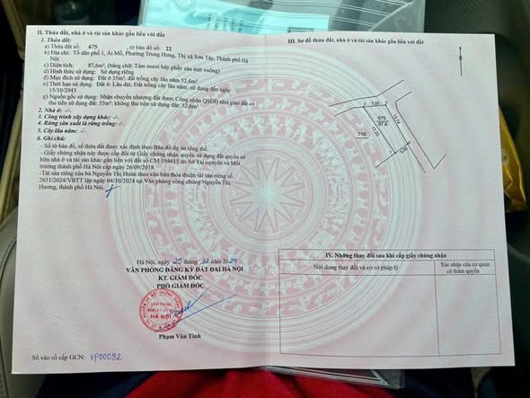 Đất và nhà chính chủ tại trung tâm Tp Sơn Tây 87m² chỉ 2.45 tỷ - Cơ hội đầu tư tuyệt vời!