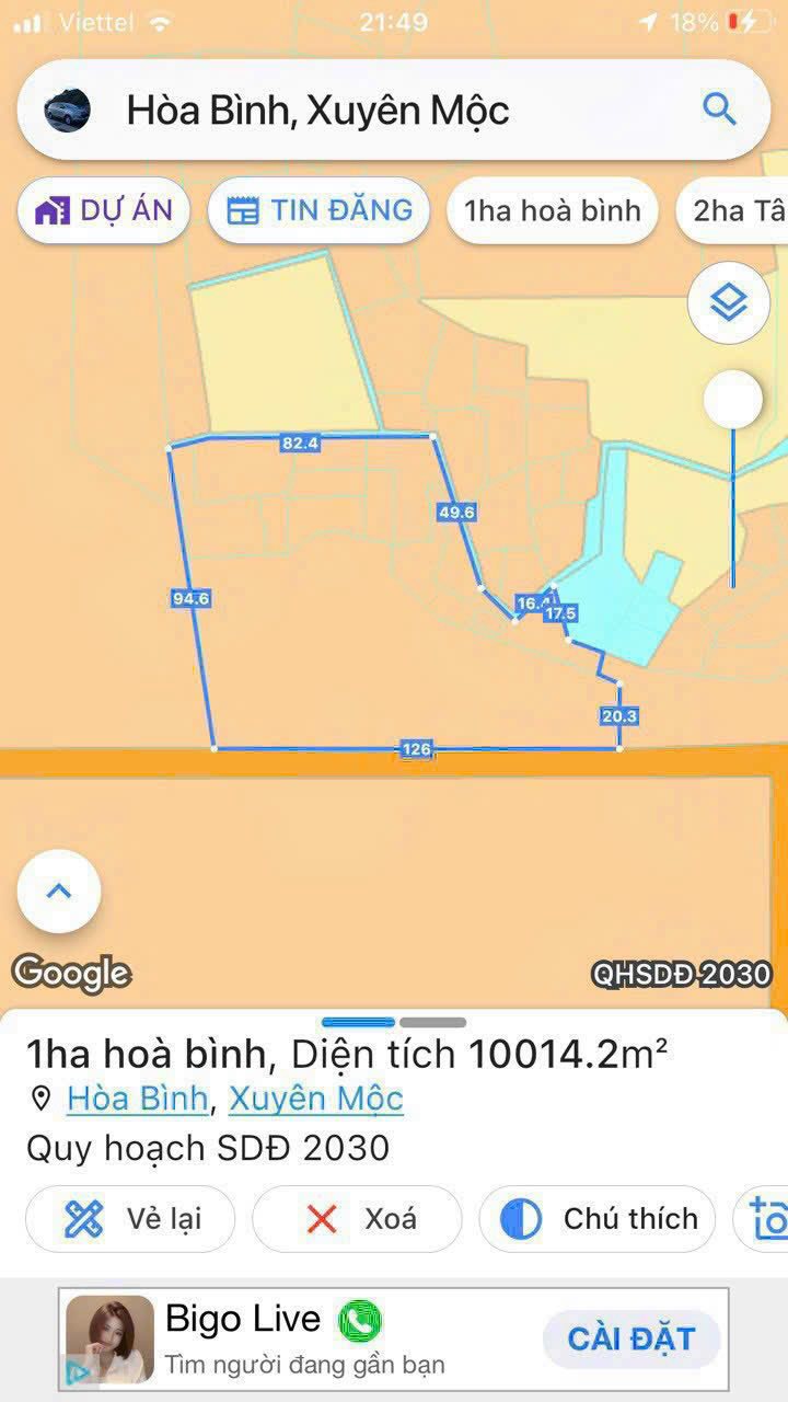 Đất nền Hoà Bình, xã Hoà Hội, 1ha giá 2.8 tỷ - Cơ hội đầu tư hấp dẫn!