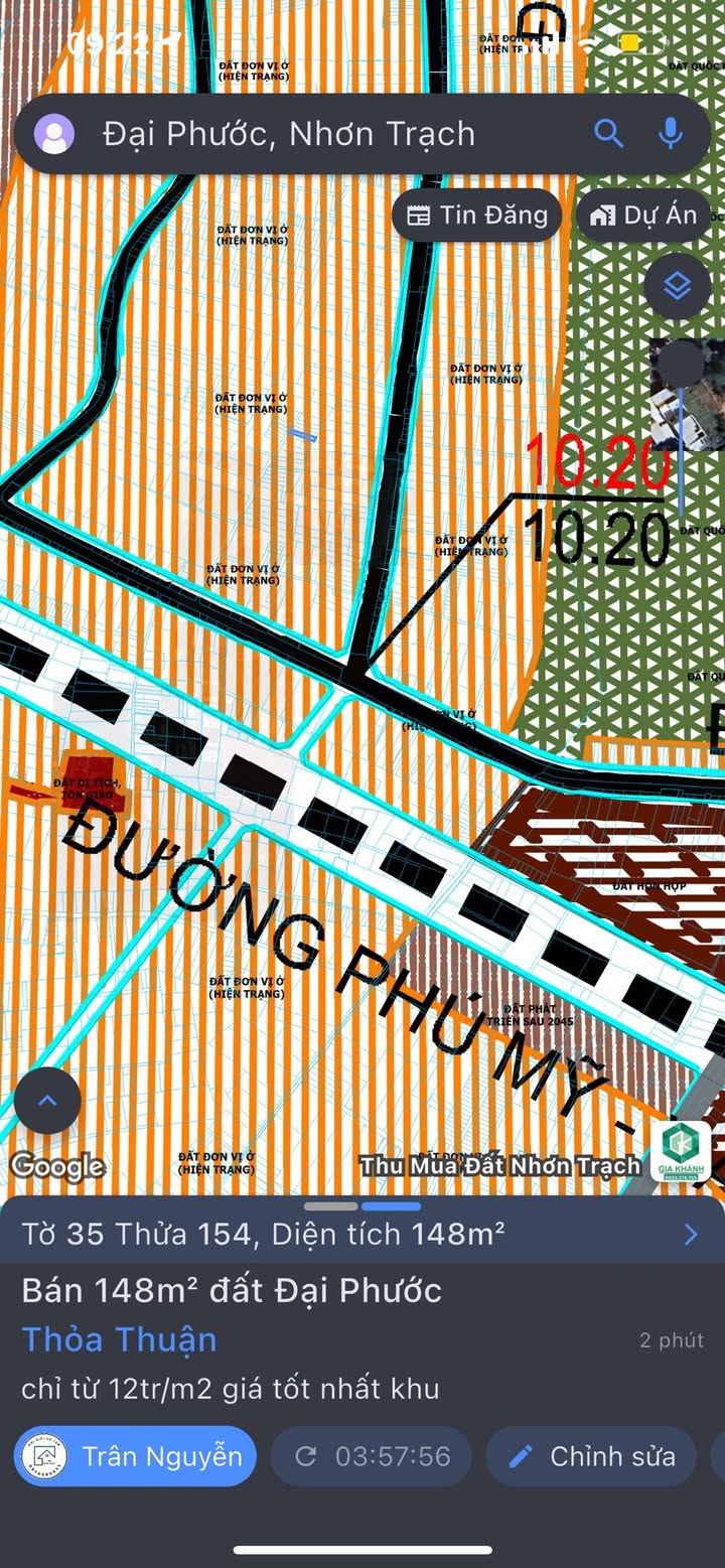 Đất nền Phú Đông 148m² giá 1.924 tỷ - Cơ hội đầu tư tuyệt vời!