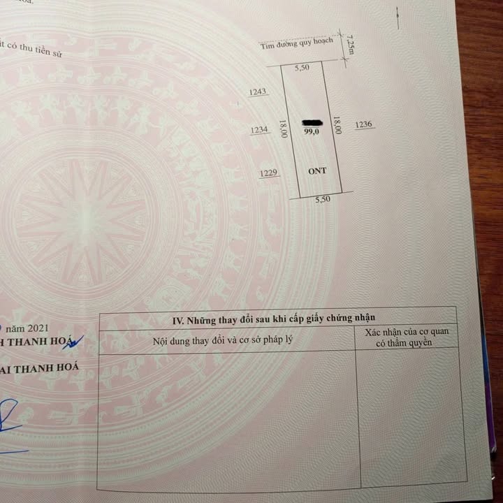 Đất MB 8033 Thiệu Vân, TP Thanh Hóa 99m² giá 1.15 tỷ - Sổ đỏ chính chủ, xây dựng tự do!