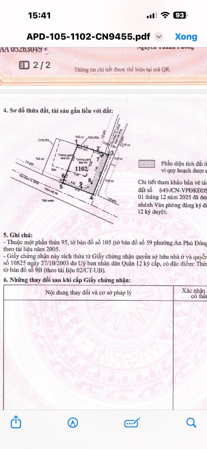 Đất nền Hẻm 306 Vườn Lài, Quận 12, 86m² giá 6.8 tỷ - Chính chủ bán gấp!