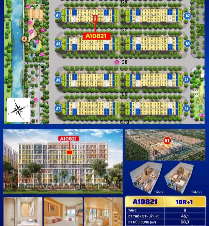 Căn hộ 3 phòng ngủ Sun Urban City 68m² giá 2.35 tỷ - Nội thất mới hoàn toàn!