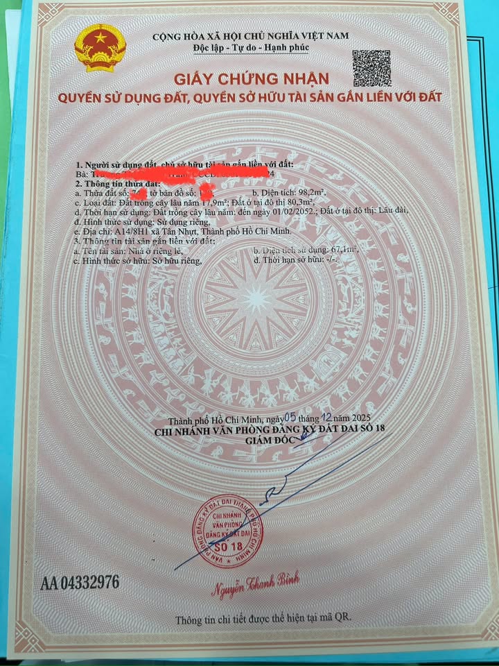 Đất thổ cư Tân Kiên 95m² - Sổ đỏ chính chủ - Đầu tư sinh lời tại khu Tây TP.HCM