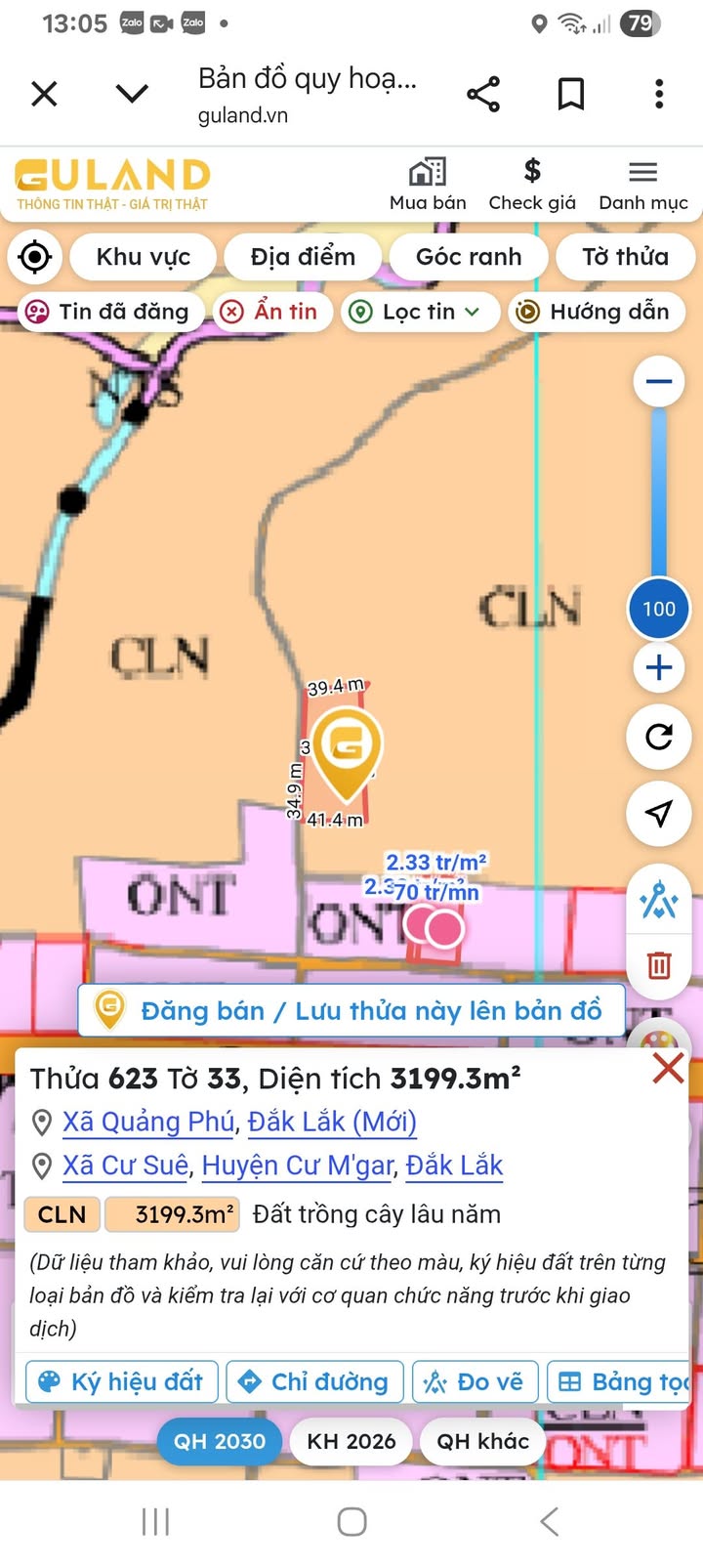 Đất nền chính chủ tại Thôn 4, Xã Cư Suê, 3.2ha giá 8 tỷ - Cơ hội đầu tư tuyệt vời!