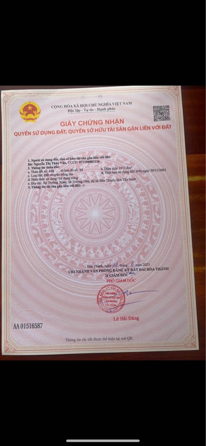 Đất nền 10,000m² tại Phường Long Hoa, Tây Ninh - Phù hợp làm khu nghỉ dưỡng!