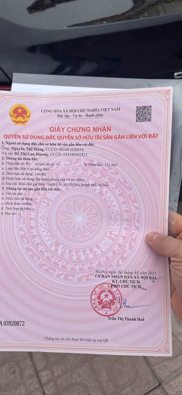 Đất 2 mặt đường Thạch Lỗi, Thanh Xuân, 111m² - Giá tốt chỉ 9x tỷ!