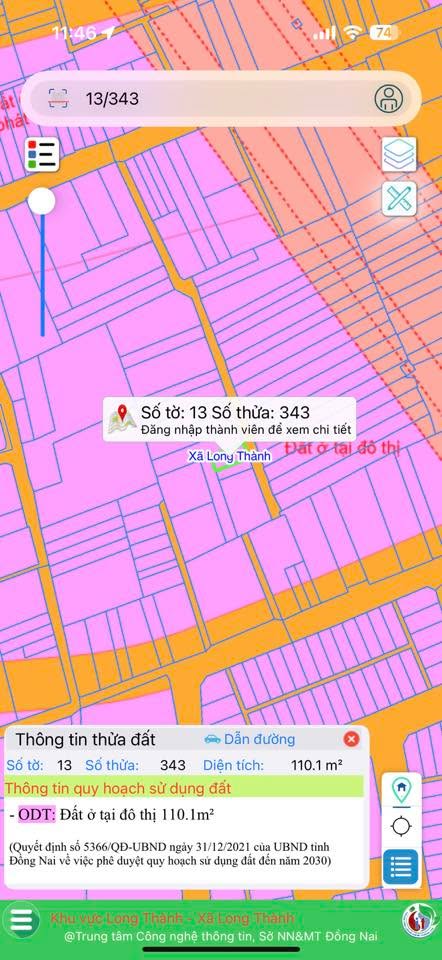 Đất thổ cư 112m² tại Thị trấn Long Thành - Giá 3.1 tỷ - Sổ riêng chính chủ!