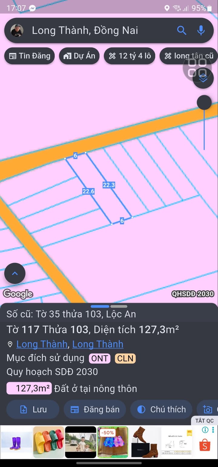 Đất Lộc An Cũ, Long Thành 127m² - Giá tốt cho nhà đầu tư!