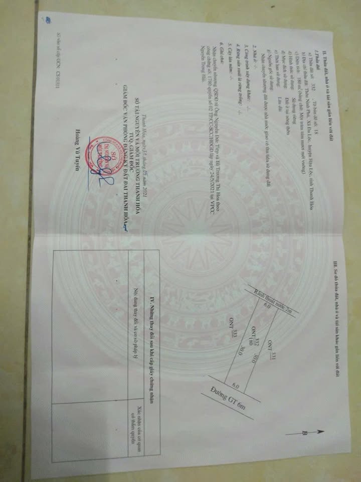 Đất thổ cư Ninh Phú 180m² giá 1.1 tỷ - Cơ hội đầu tư hấp dẫn!