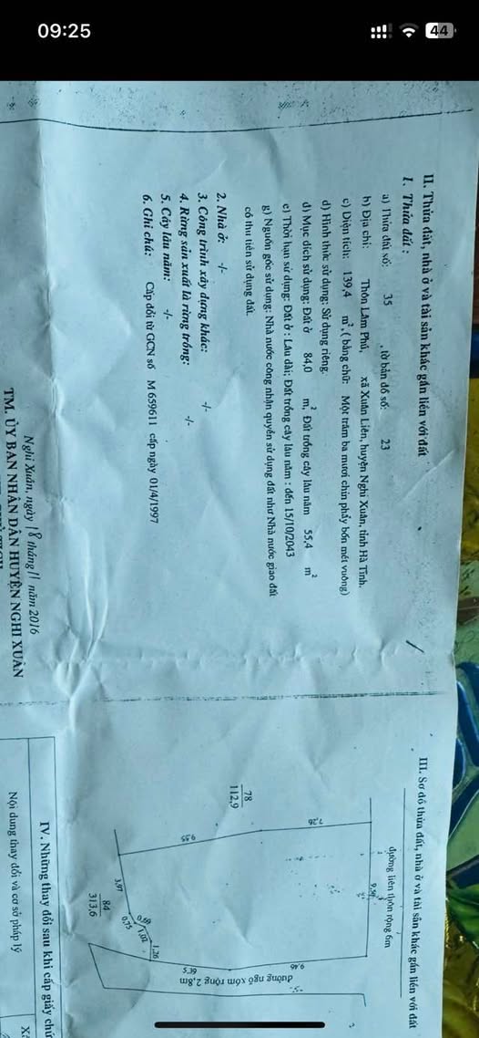 Đất thổ cư Xuân Liên 139.2m² - Chính chủ bán gấp!