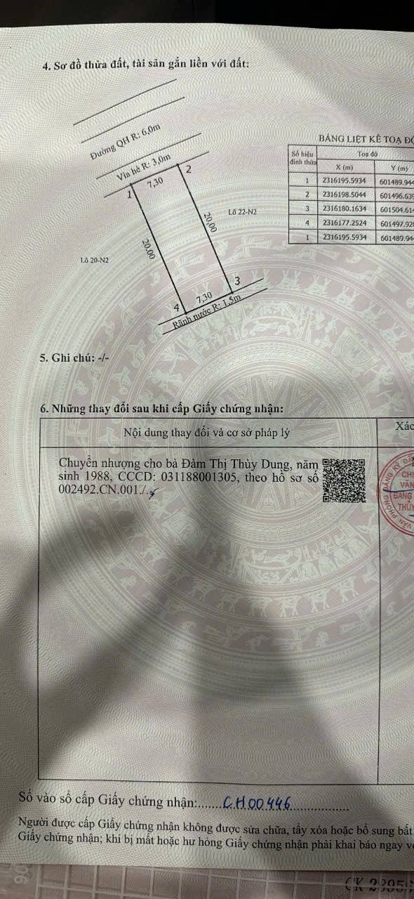 Đất đấu giá Ngũ Lão Thủy Nguyên 146m² giá 4 tỷ - Đường thông rộng, vị trí đẹp!