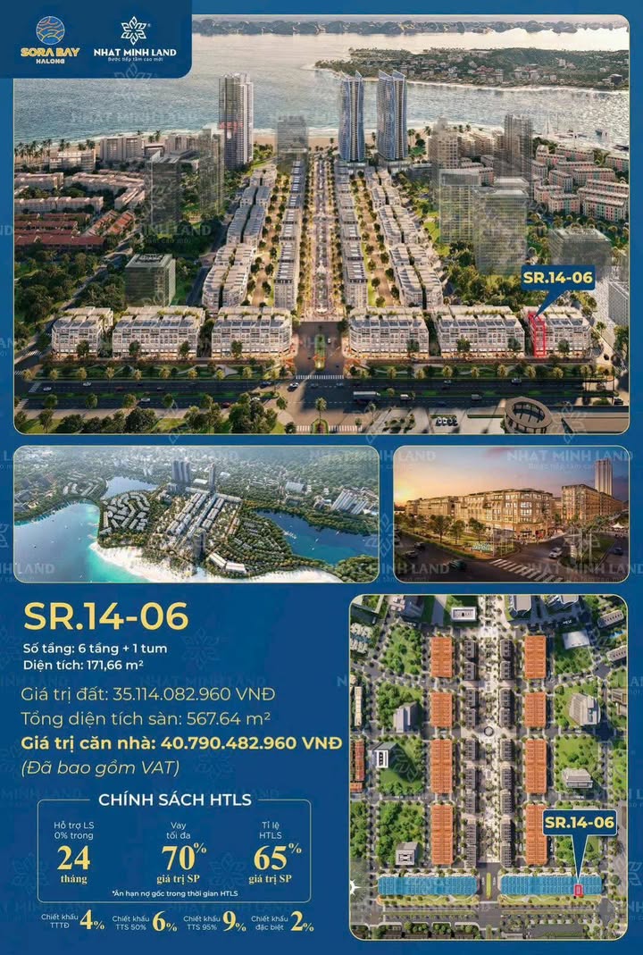 Shophouse Sora Bay Hạ Long 171.66m² giá 40.79 tỷ - Đầu tư sinh lời ngay!