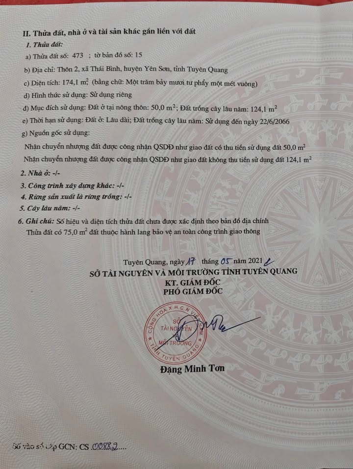 Đất nền phường Nông Tiến Tuyên Quang 17903m² giá 1.35 tỷ - Mặt đường quốc lộ chính