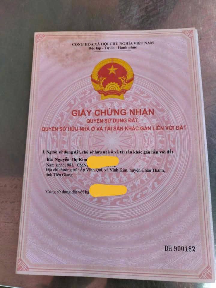 Đất nền 100m² tại Xã Vĩnh Kim, Huyện Châu Thành - Giá 1.2 tỷ, chính chủ thương lượng