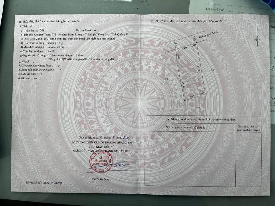 Lô đất Khu Phố Trung Chỉ, Huyện Củ Chi 240m² - Sổ đỏ chính chủ