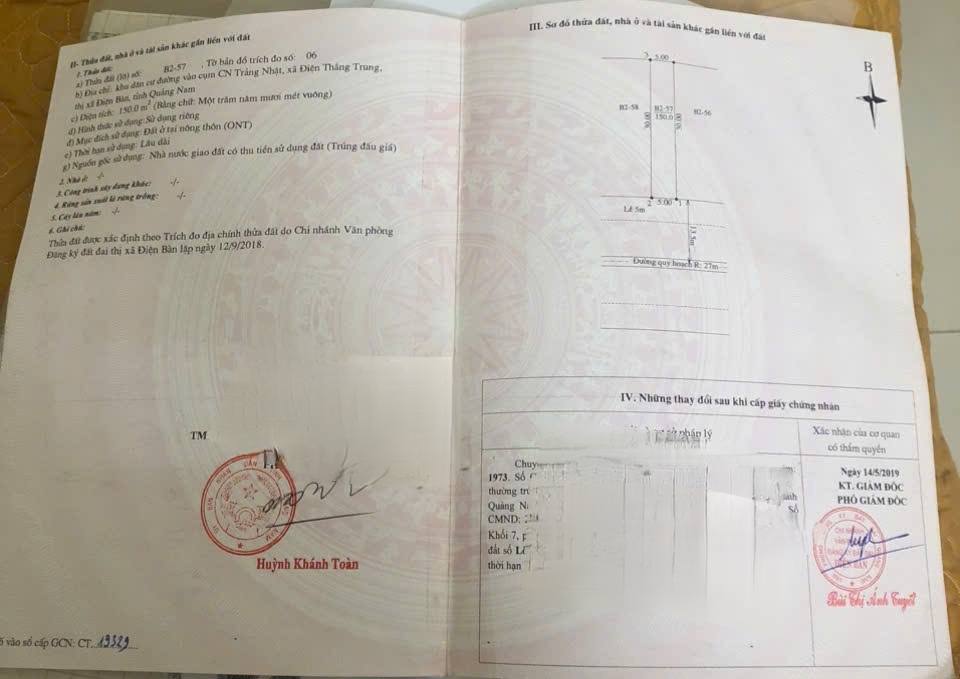 Đất nền phường An Thắng, Đà Nẵng 150m² giá 3.6 tỷ - Cơ hội đầu tư tuyệt vời!