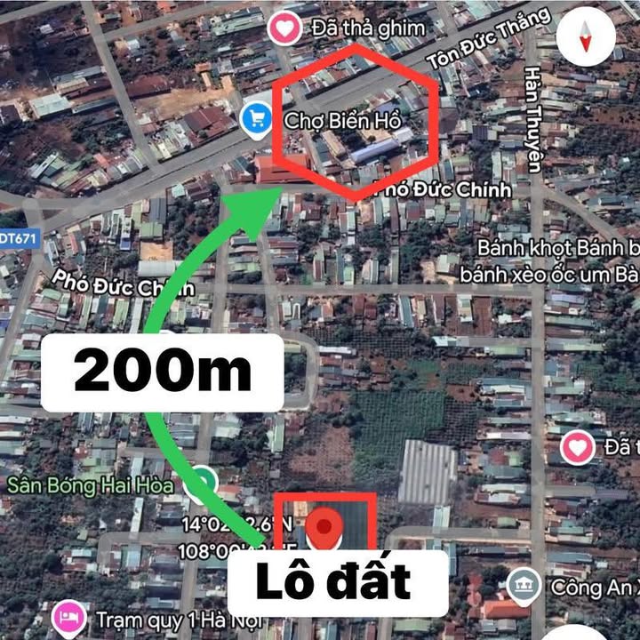 Đất thổ cư tại hẻm 63 Trần Huy Liệu, Biển Hồ - 120m² giá chỉ 500 triệu!