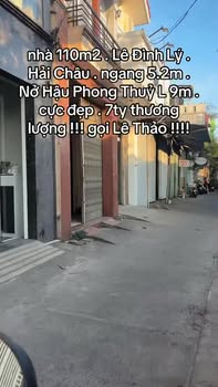 Nhà phố 110m² Lê Đình Lý, Hải Châu - Cực đẹp, giá chỉ 7 tỷ!