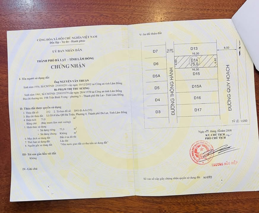 Khách sạn 5 tầng Bà Triệu Đà Lạt 75m² - Chính chủ bán gấp 15 tỷ!