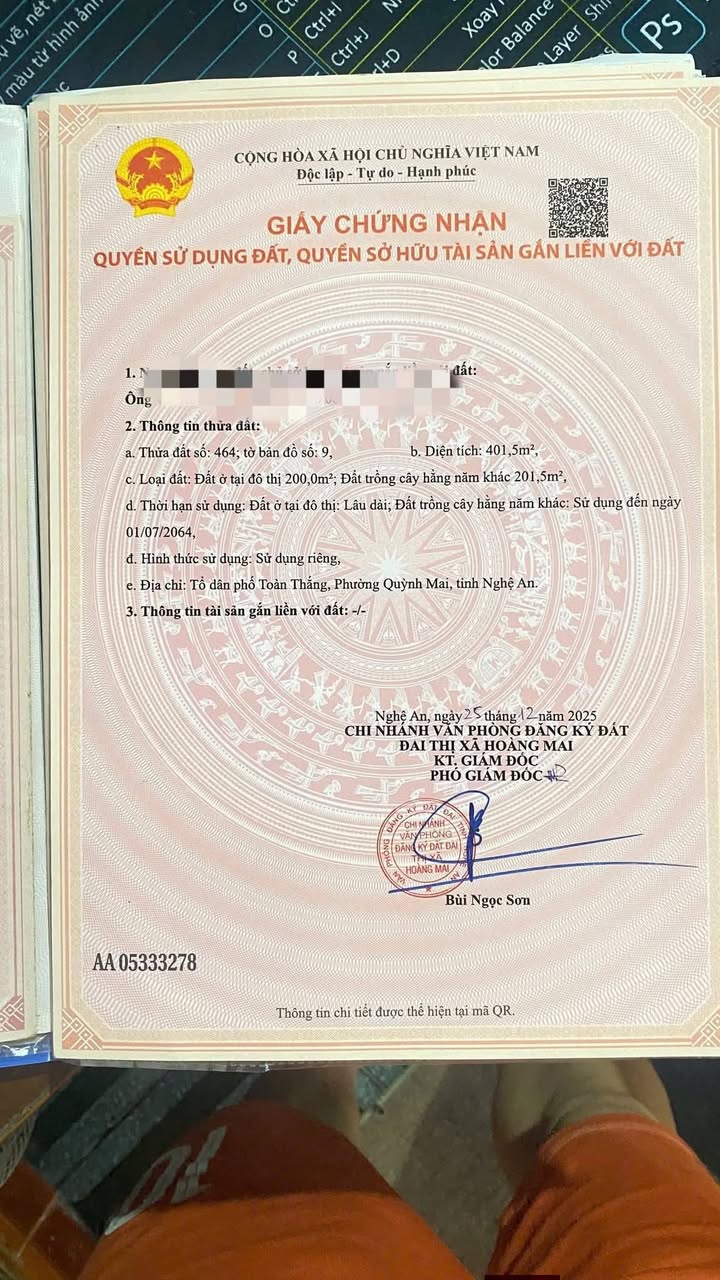 Đất thổ cư 4400m² tại phường Quỳnh Mai giá 3.2 tỷ - Vị trí đắc địa gần trung tâm!