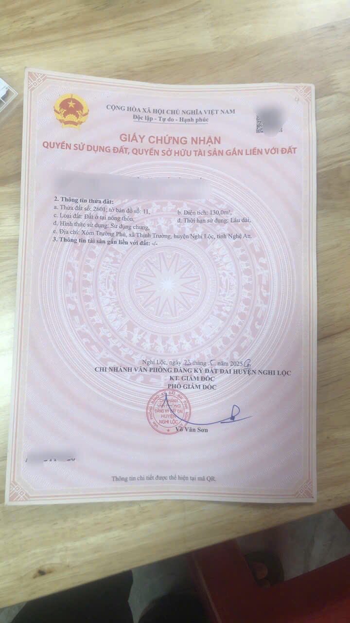 Đất nền đẹp Thịnh Trường, Nghi Lộc 130m² giá 2.2 tỷ - Sổ hồng chính chủ!