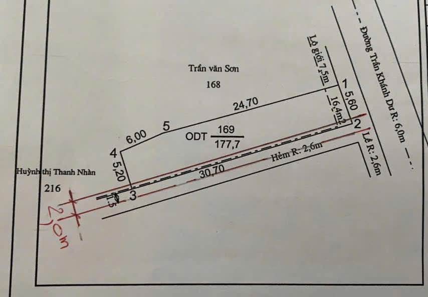 Đất góc 2 mặt tiền hẻm Trần Khánh Dư, 117.7m², giá 3 tỷ - Tiện ở và kinh doanh!