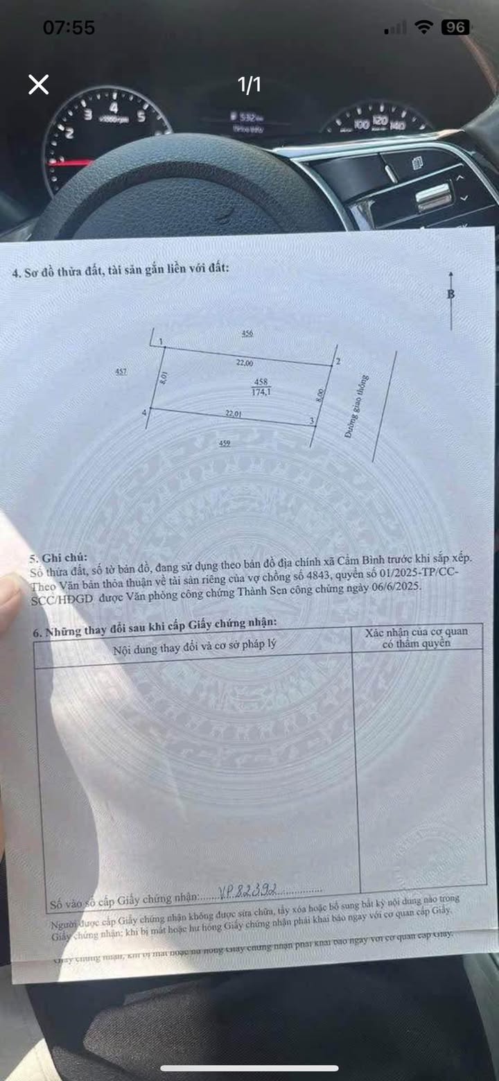 Lô đất Cẩm Bình 176m² giá 1 tỷ - Gần chợ, trường học, giao thông thuận lợi!