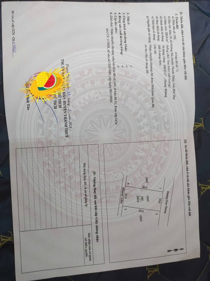 Đất đấu giá 200m² tại Hoàng Xá Thanh Thủy - Giá chỉ dưới 2 tỷ