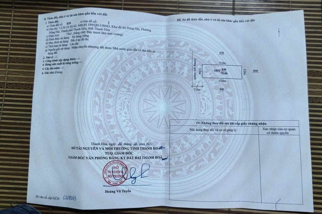 Đất nền MB 199 Đông Hải 75m² - Sổ hồng, Xây dựng tự do!