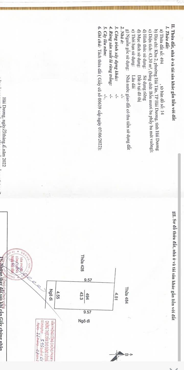 Đất nền phường Hải Tân, Hải Dương 43.3m² giá 1.2 tỷ - Đầu tư sinh lời hấp dẫn!