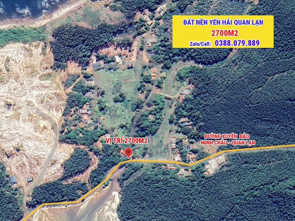 Bán đất nền đảo Quan Lạn 2.700m² - Đầu tư nghỉ dưỡng lý tưởng!