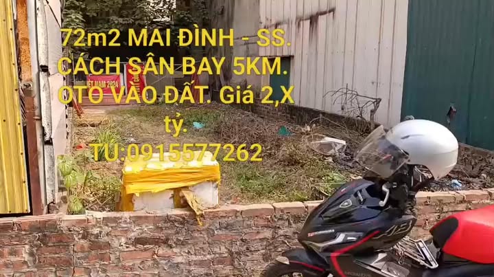 Lô đất 72m² tại Mai Đình, Sóc Sơn - Giá chỉ 2.x tỷ, đầu tư tiềm năng!