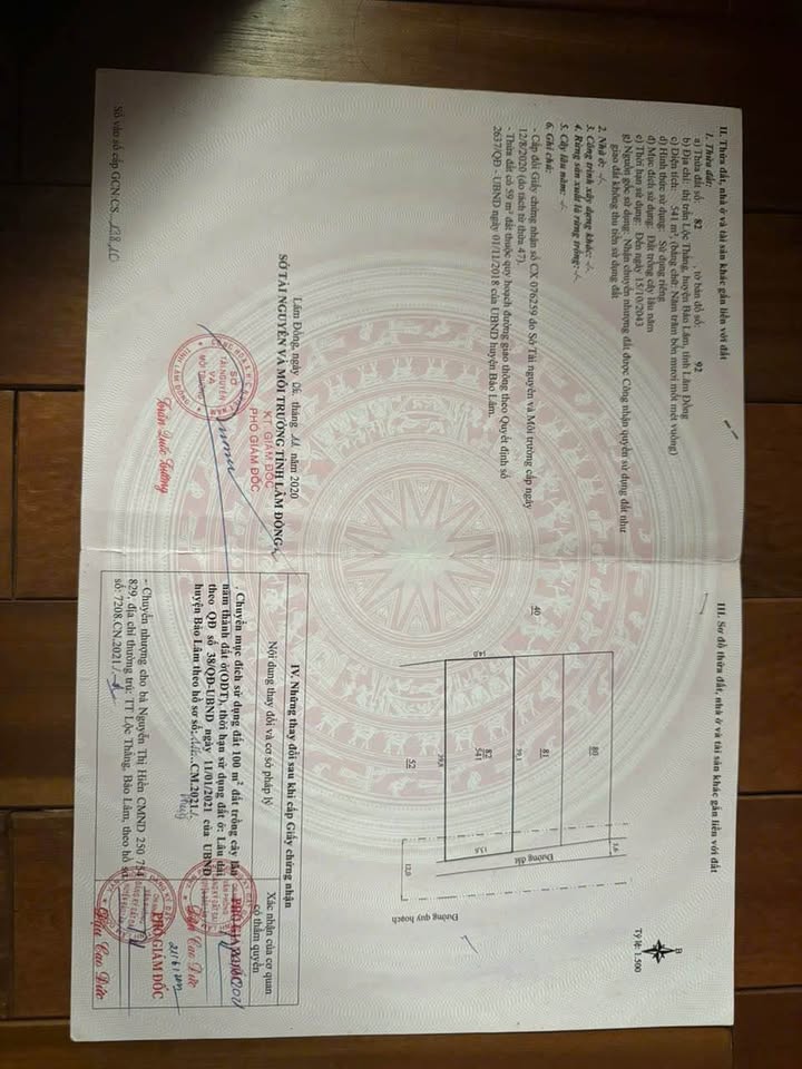 Đất thổ cư 544m² tại Thị trấn Lộc Thắng, Bảo Lâm - Giá chỉ 1.35 tỷ!