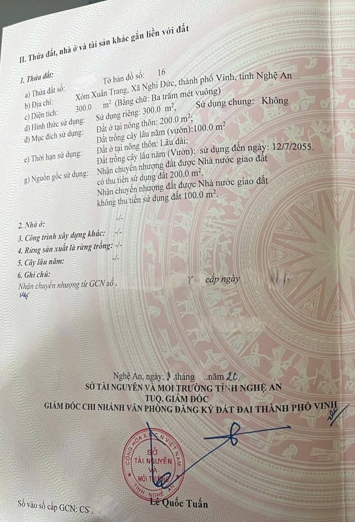 Đất nền Nghi Đức, Vinh 300m² giá 5,4 tỷ - Đường lớn giao thông thuận lợi!