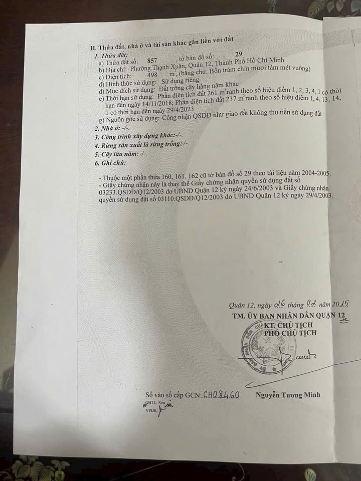 Căn hộ cho thuê Thạnh Xuân 25, Quận 12, 490m² - Đầu tư sinh lời cao!