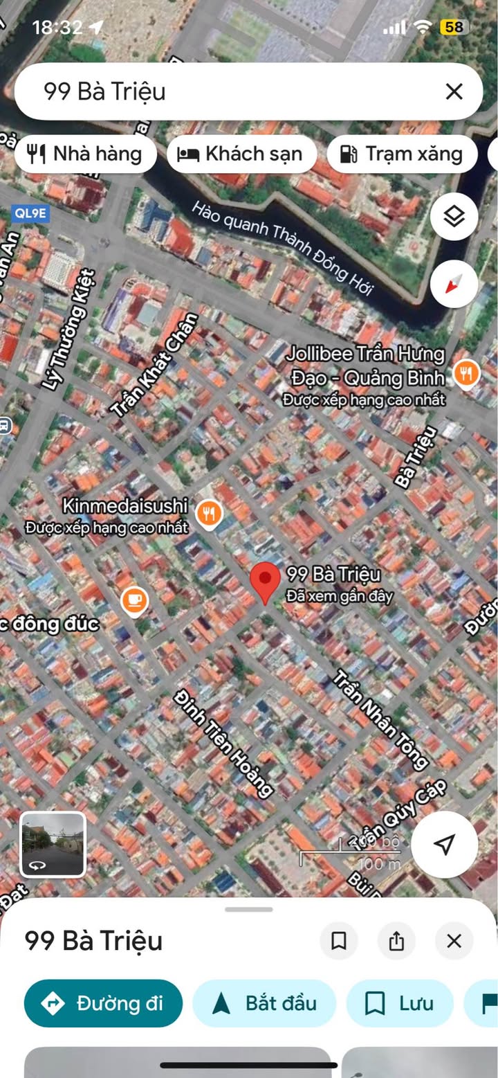 Nhà 2 tầng mặt tiền đường Bà Triệu, Đồng Hới 98m² - Chính chủ bán gấp!