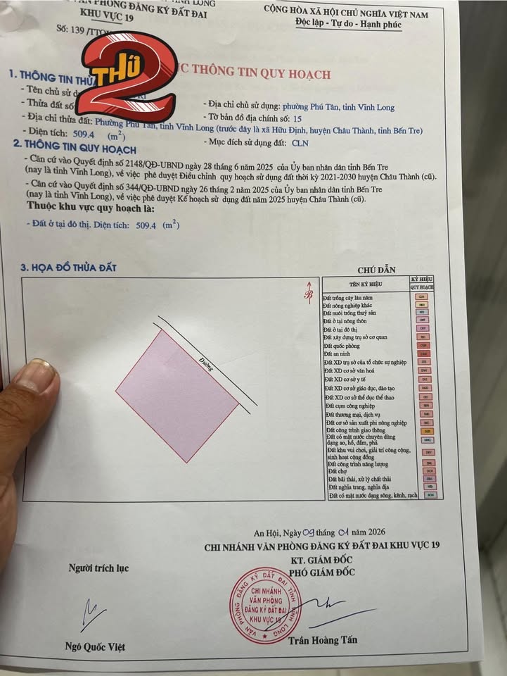 Đất nền biệt thự 500m² Phú Tân, Bến Tre - Giá chỉ 1.6 tỷ, cơ hội đầu tư hấp dẫn!