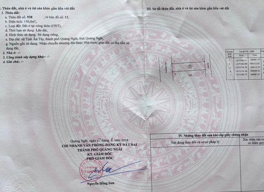 Đất góc 150m² tại Thạch Bích, Bình Sơn - Kinh doanh sinh lời ngay!