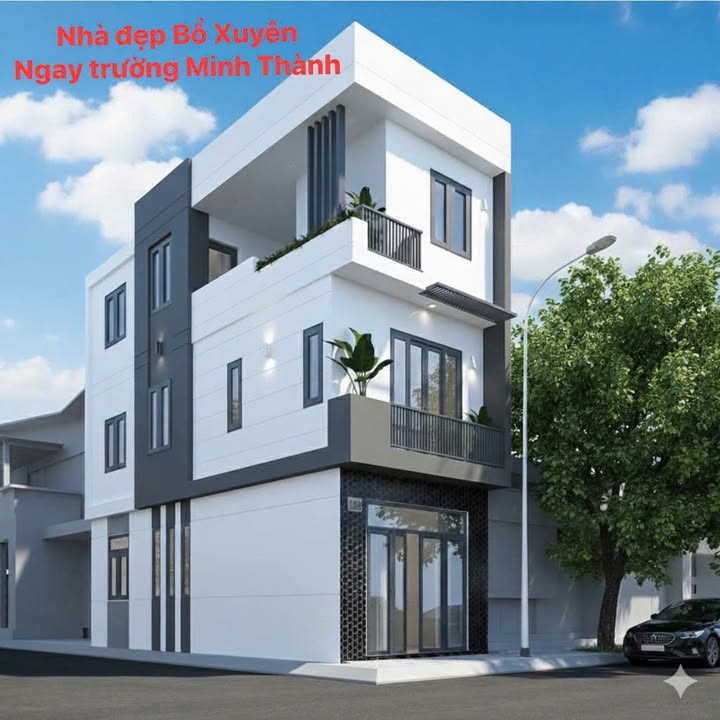 Nhà lô góc 3 tầng Bồ Xuyên 45m² - Thiết kế hiện đại, vị trí trung tâm!