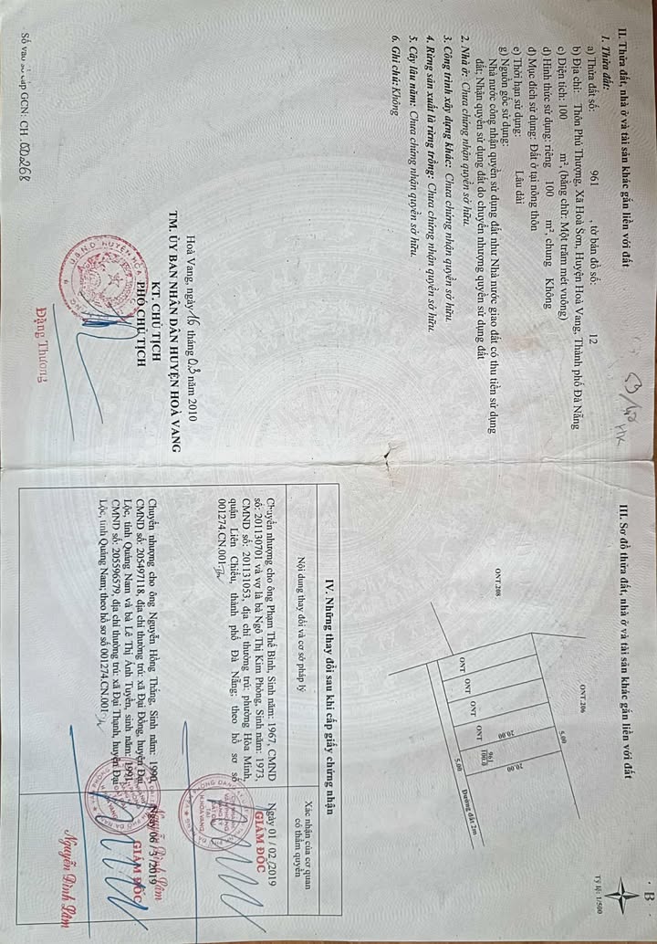 Đất nền Hòa Sơn 100m² giá 980 triệu - Sổ hồng chính chủ