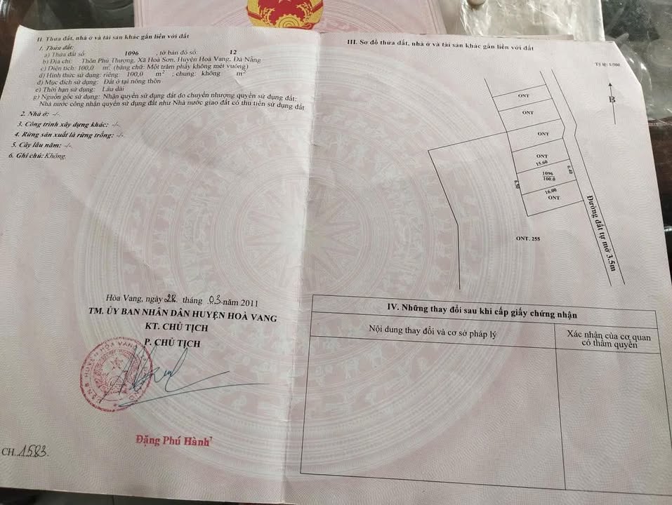 Đất nền Phú Thượng, Hòa Sơn, 100m² giá 9xx triệu - Sổ hồng đầy đủ, khu dân cư yên tĩnh!