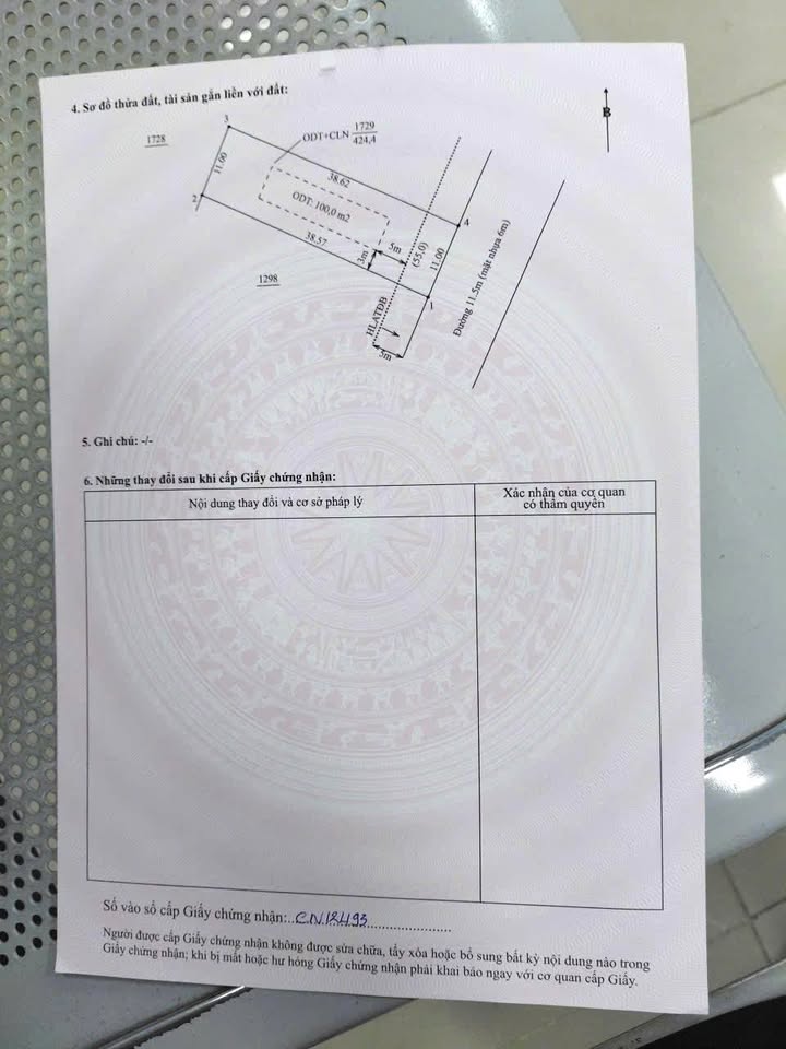 Đất nền xã Lai Hưng, huyện Bàu Bàng 418m² giá 1.8 tỷ - Cơ hội đầu tư tuyệt vời!