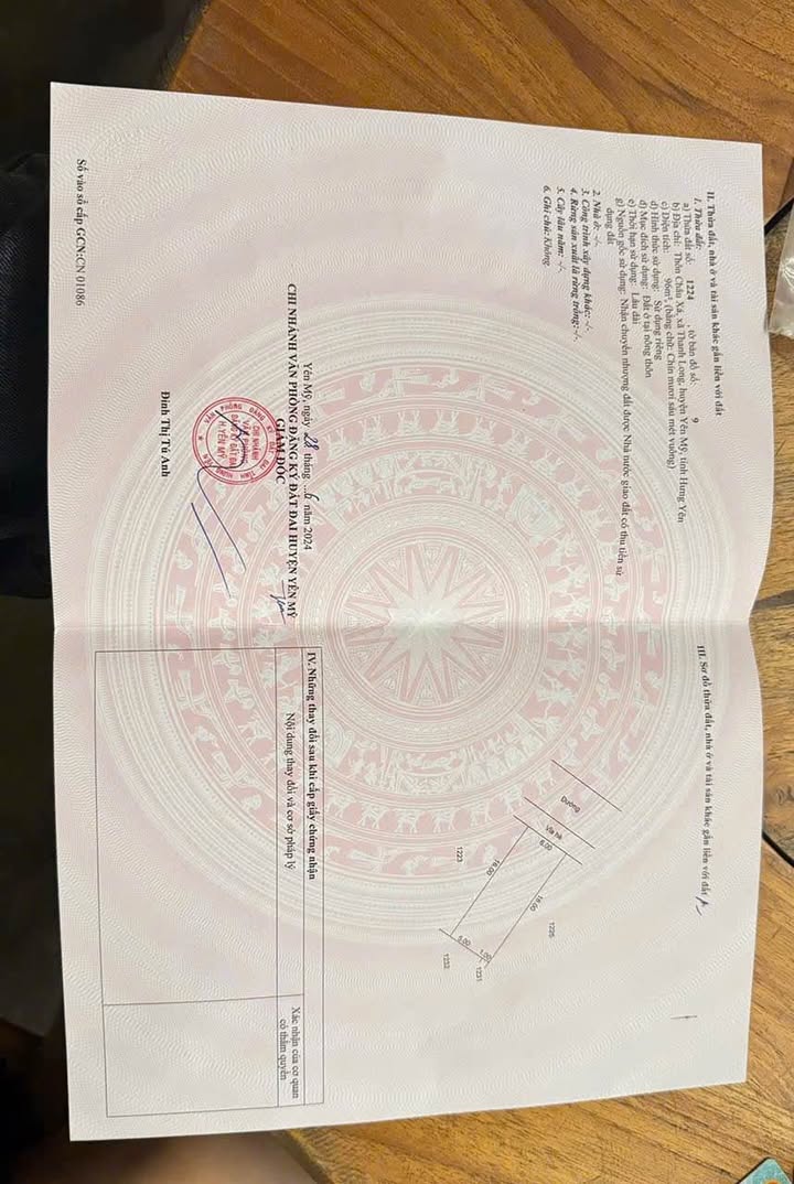 Lô đất Châu Xá, Thanh Long, Yên Mỹ 96m² - Đầu tư sinh lời ngay!