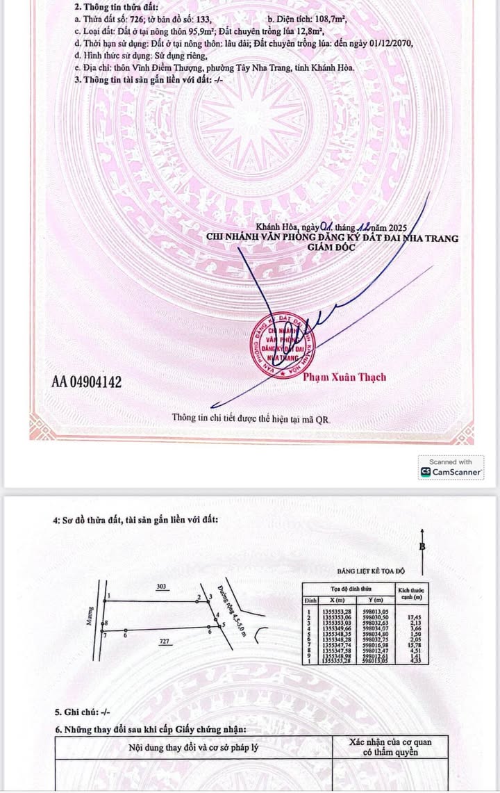 Đất nền khu Vĩnh Hiệp Nha Trang 108m² giá 2.55 tỷ - Tiện ích đầy đủ, khu dân cư sầm uất!