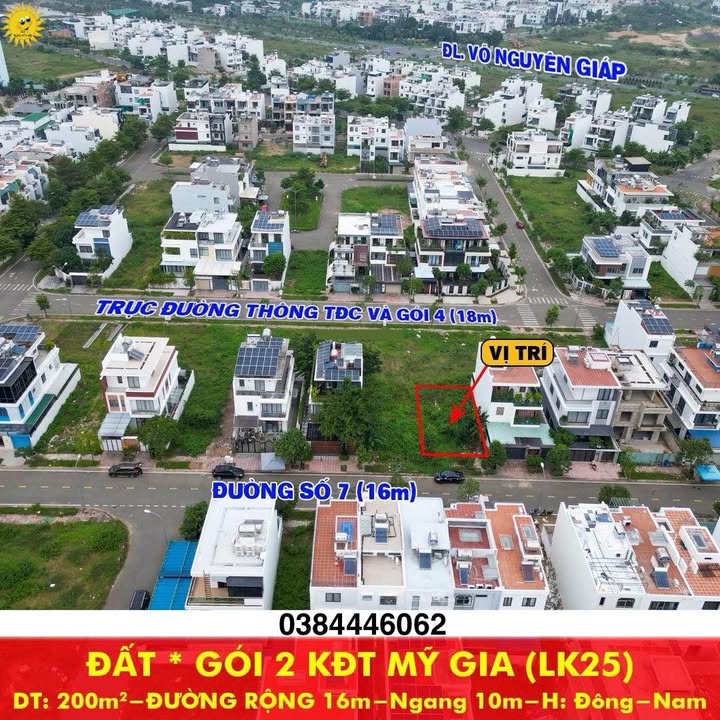 Đất biệt thự KĐT Mỹ Gia Nha Trang 200m² giá 11.4 tỷ - Lô sạch, hướng Đông-Nam!