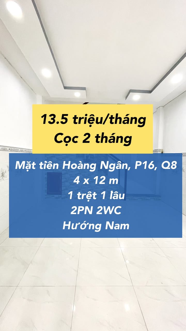 Cho thuê FrontHouse mặt tiền Hoàng Ngân 48m² giá 13.5 triệu - Thích hợp làm văn phòng hoặc kinh doanh!