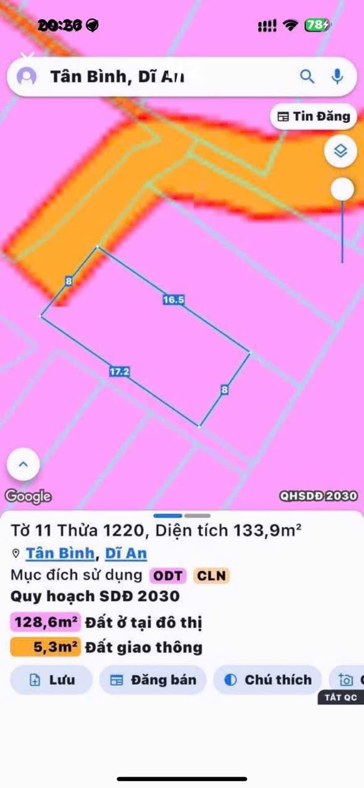 Lô đất thổ cư 134m² đường Nguyễn Thị Tươi giá 2.88 tỷ - Cơ hội vàng cho đầu tư!