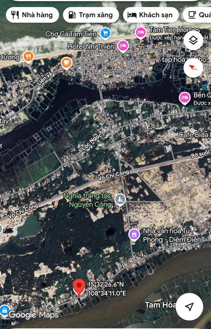 Đất nền Tam Tiến 120m² giá 5xx triệu - Mặt tiền hướng sông gần biển!