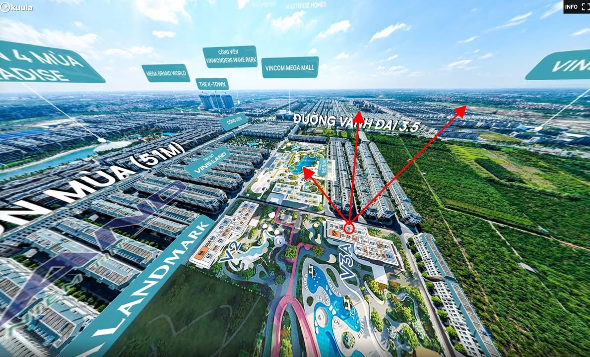 Căn hộ 1PN Masteri Era Landmark Hưng Yên 48m² - View bể bơi siêu VIP, bàn giao tiêu chuẩn 5 sao!