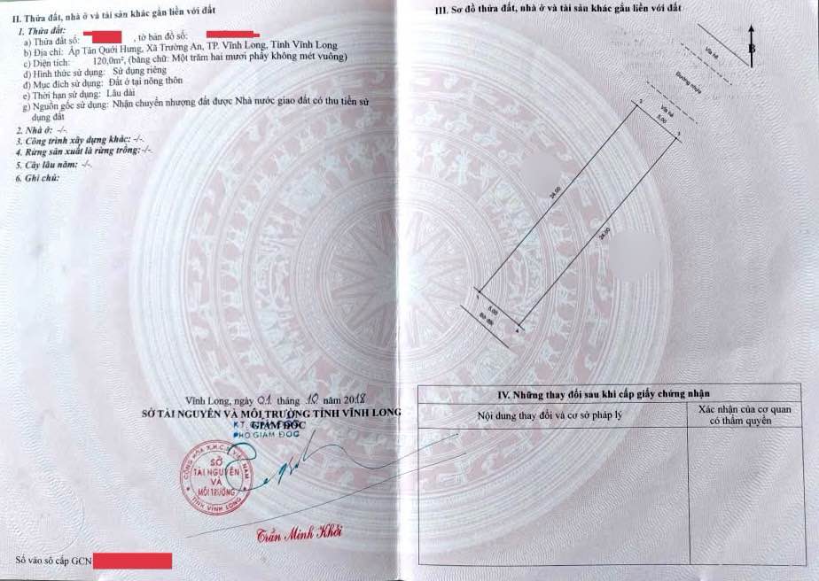 Đất thổ cư 120m² tại KDC Trường An, Vĩnh Long - Giá chỉ 1.55 tỷ!